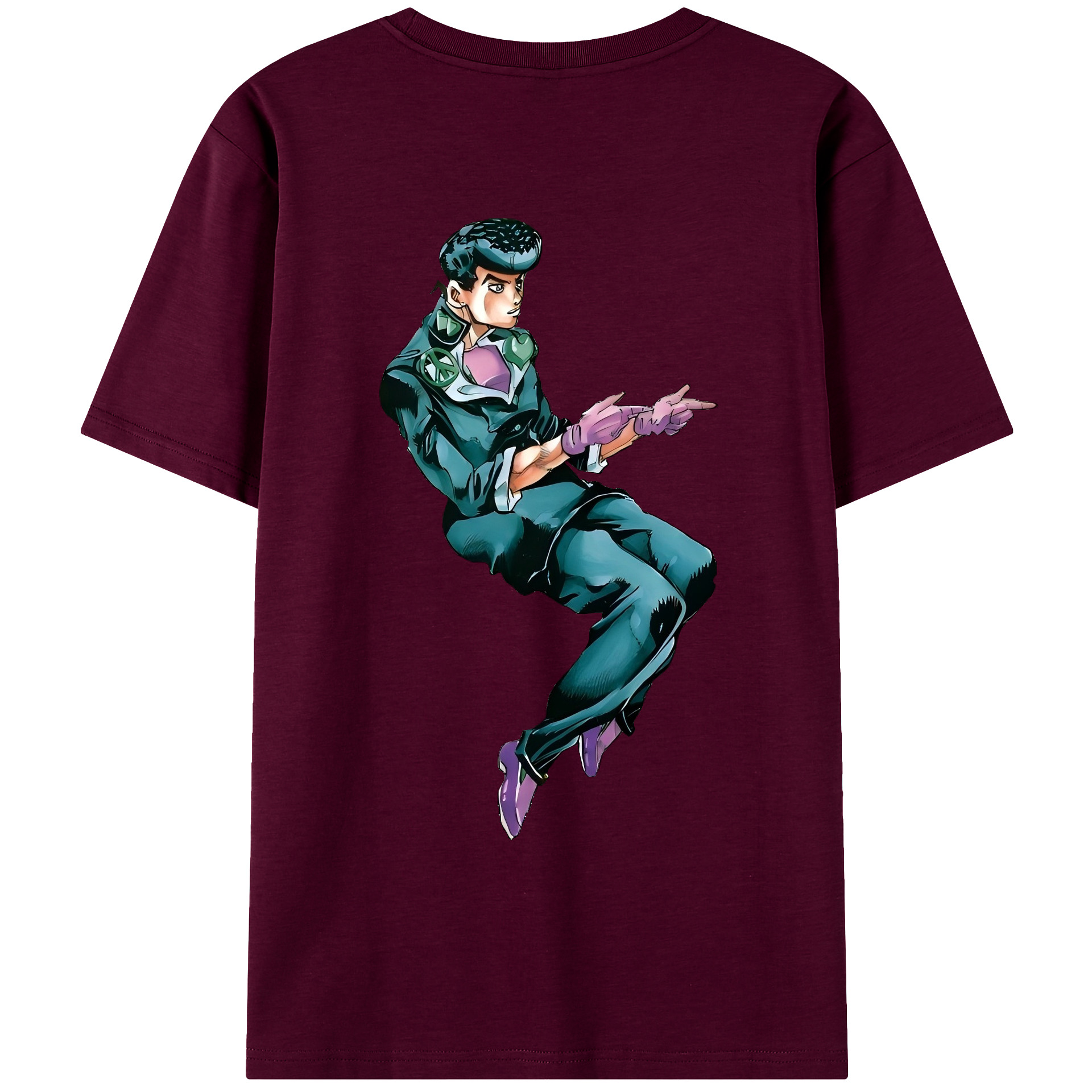 （画像用） ジョジョの奇妙な冒険 ひがしかた じょうすけ JoJo's Bizarre Adventure Higashikata Josuke レディース半袖Tシャツ(バックプリント)